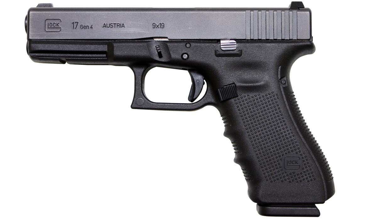 Pistola Glock, que uno de los detenidos pretendía convertir en automática