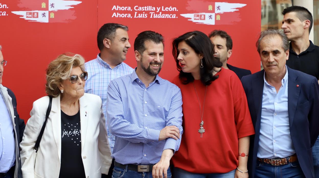 Luis Tudanca junto a Mar Alcalde y otros miemtros de la Ejecutiva, en una imagen de archivo