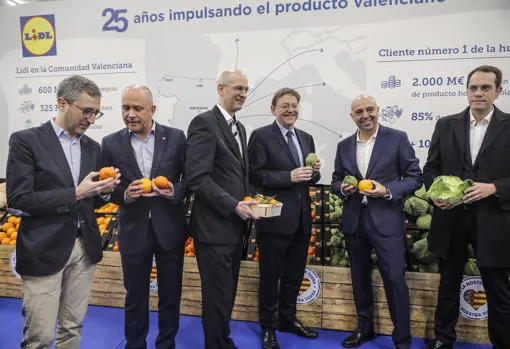 Imagen de la inauguración de la nueva plataforma logística de Lidl en Cheste (Valencia)