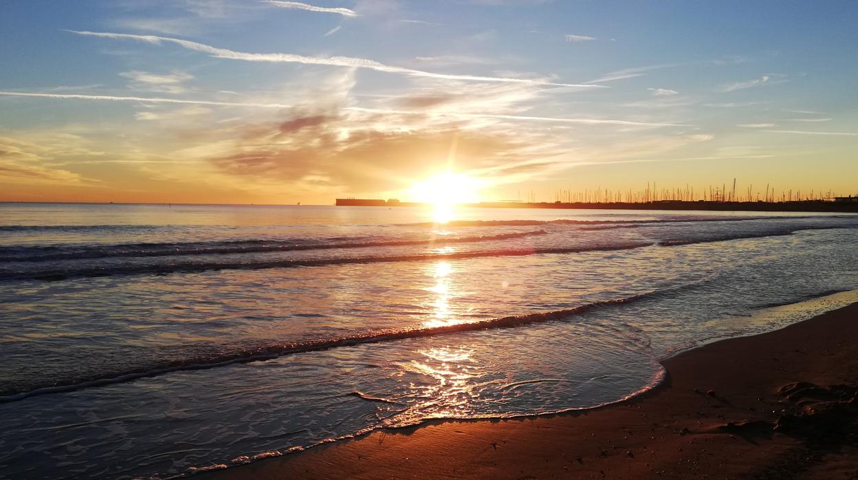 Imagen tomada en la playa del Cabanyal de Valencia