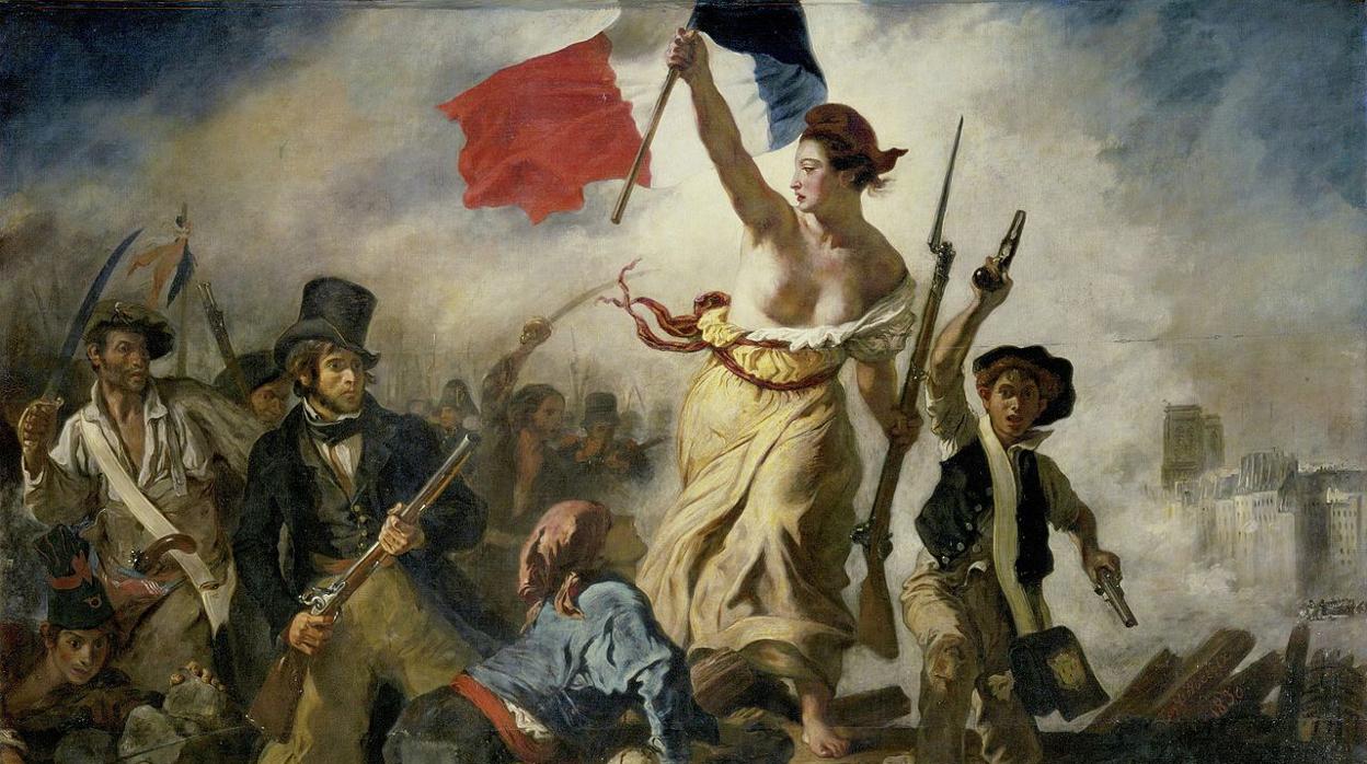 «La Libertad guiando al pueblo», de Eugène Delacroix 1830),