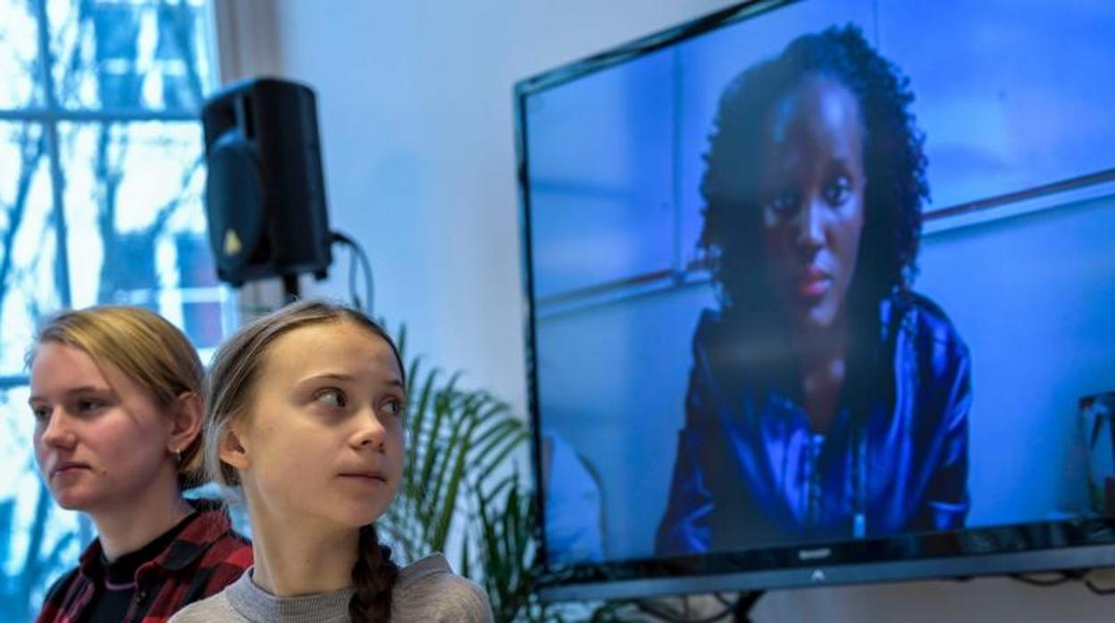 Greta Thunberg en un acto público