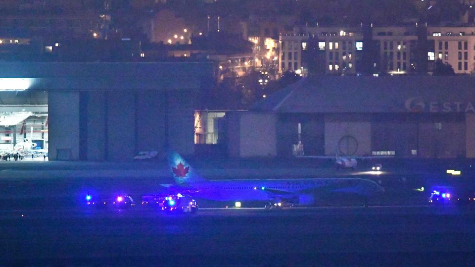 El avión de Air Canada aterriza sin incidencias en Madrid-Barajas