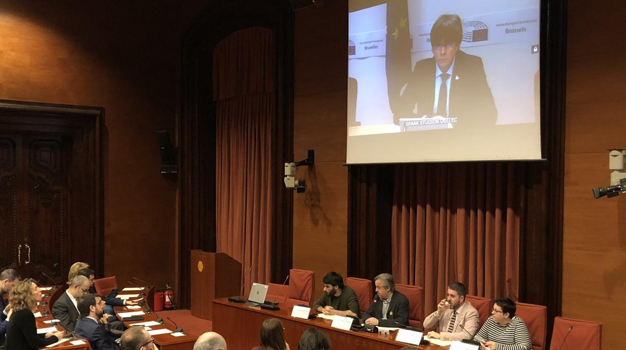 Puigdemont, en el Parlamento de Cataluña