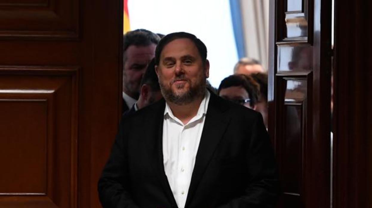 Oriol Junqueras, tras recoger su acta de diputado