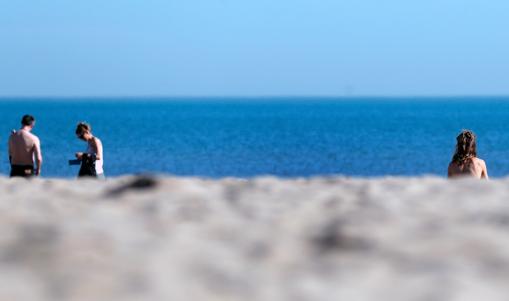 Imagen tomada este martes en la playa del Cabanyal de Valencia