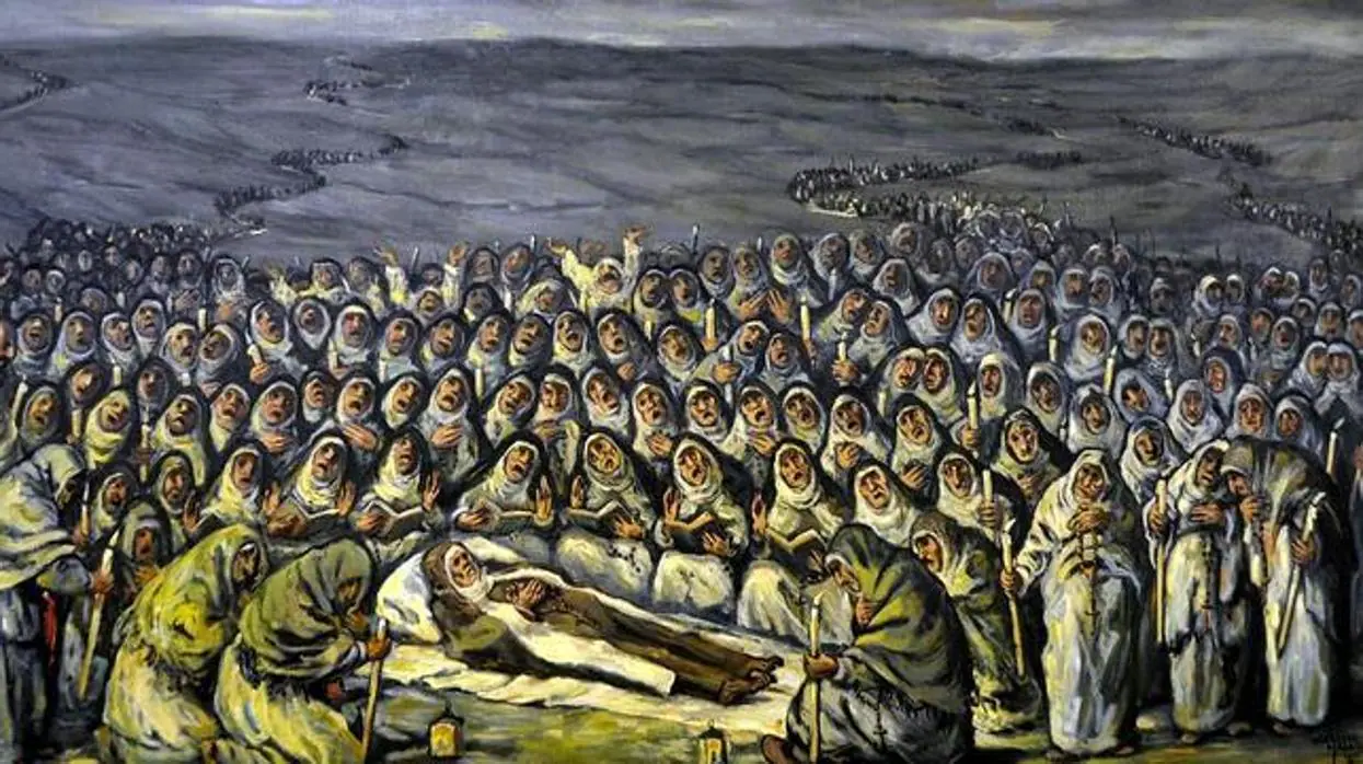 La muerte de Santa Teresa, una genial visión del artista de Urda sobre el entierro de la santa