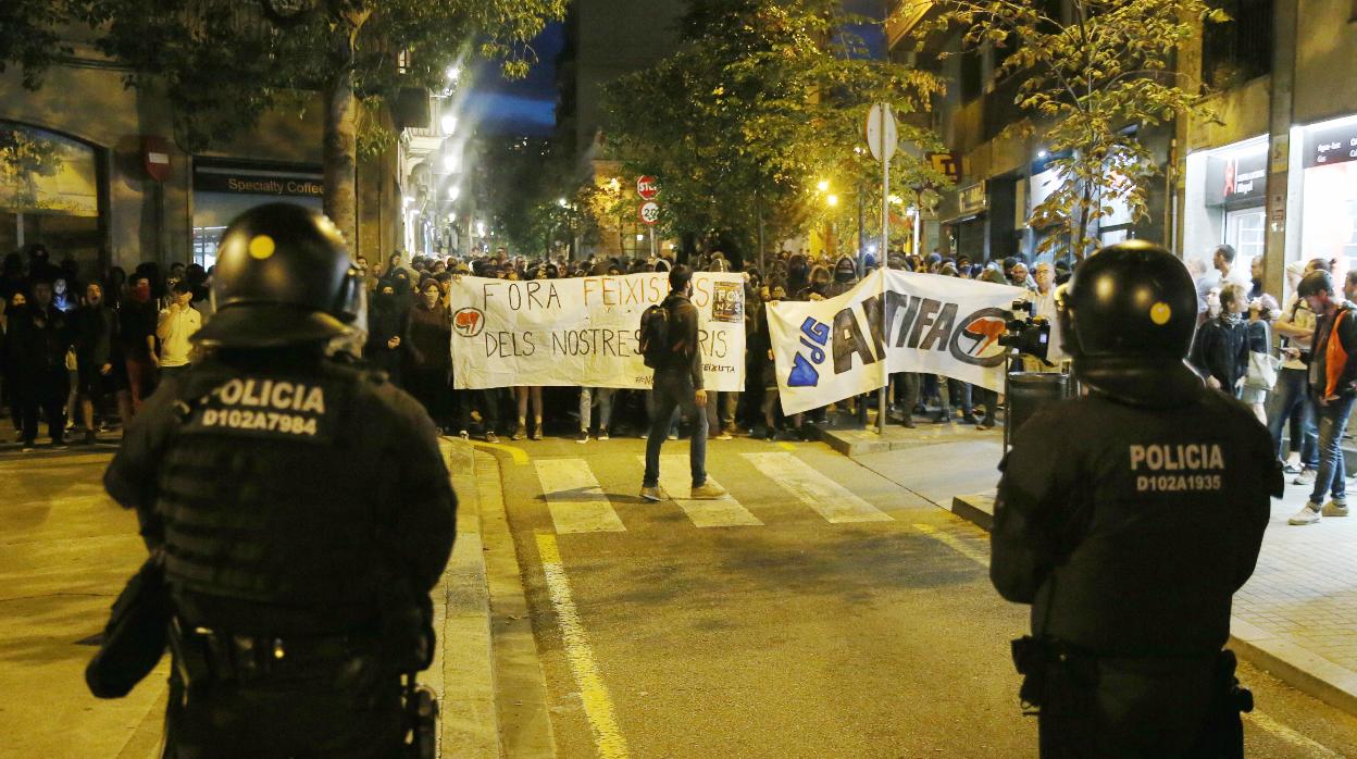 Reacciones independentistas en las calles tras la sentencia del «procés».