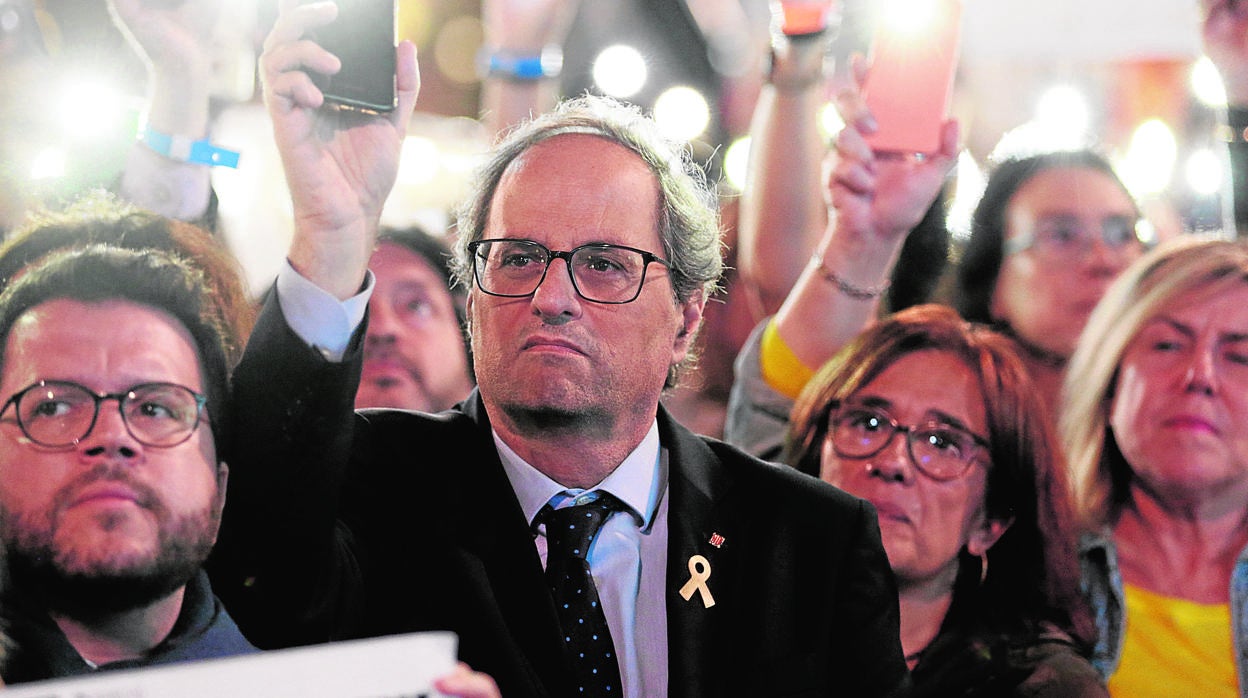 Quim Torra, en una manifestación independentista