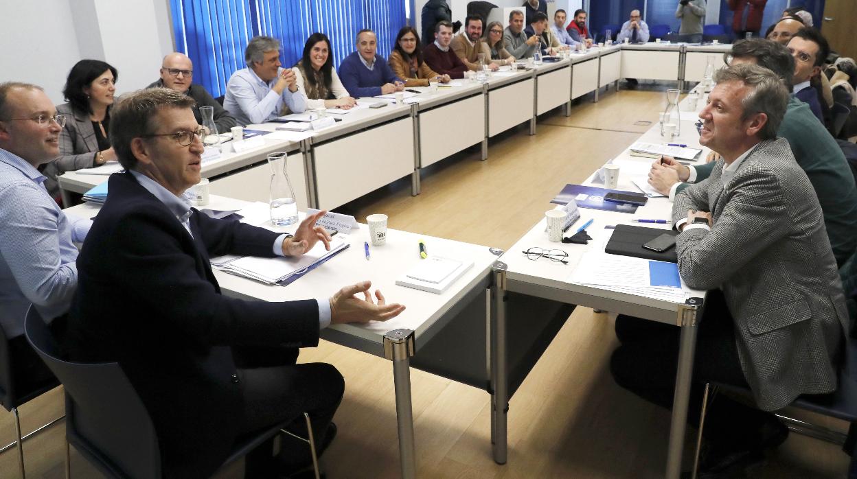 Feijóo presidió ayer el comité de dirección del PP gallego