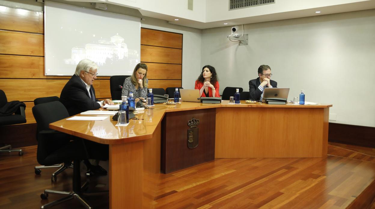 Jesús Ortega en un momento de su intervención en la Comisión celebrada este martes en el Parlamento autonómico