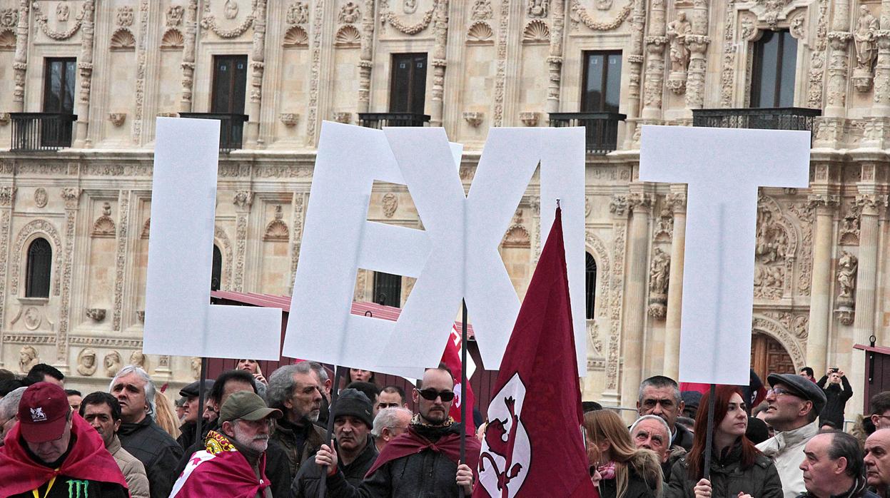 Manifestación por el futuro de León, el pasado domingo