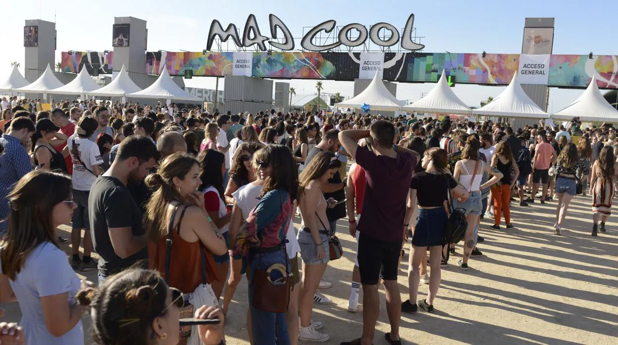 Primer día en la entrada del Mad Cool Festival durante la edición de 2019
