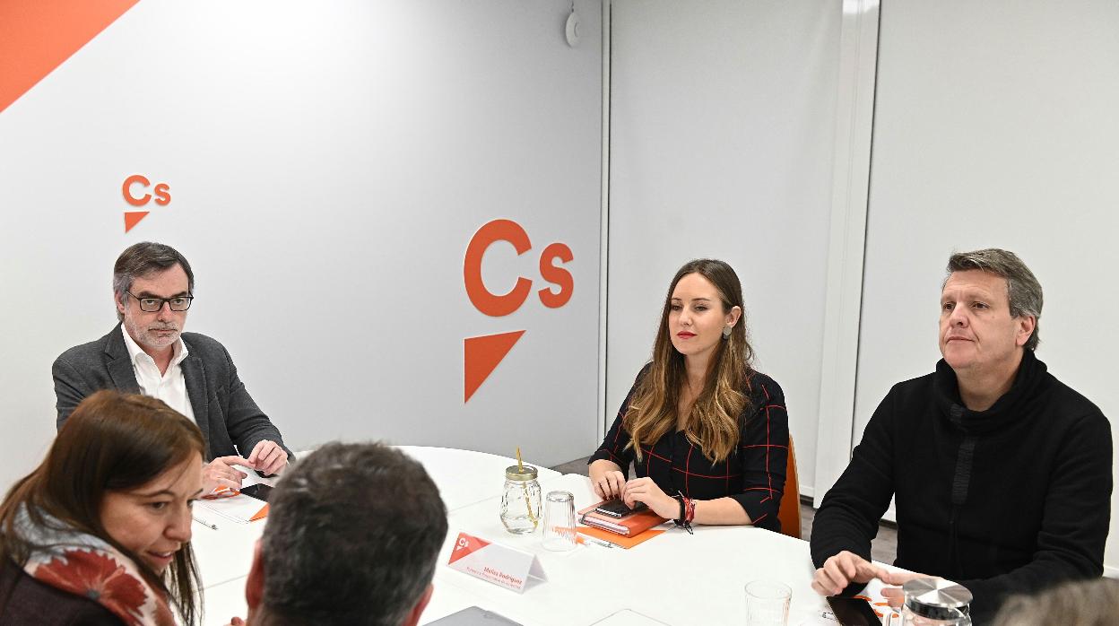 Imagen de la reunión de la gestora de Ciudadanos del pasado lunes