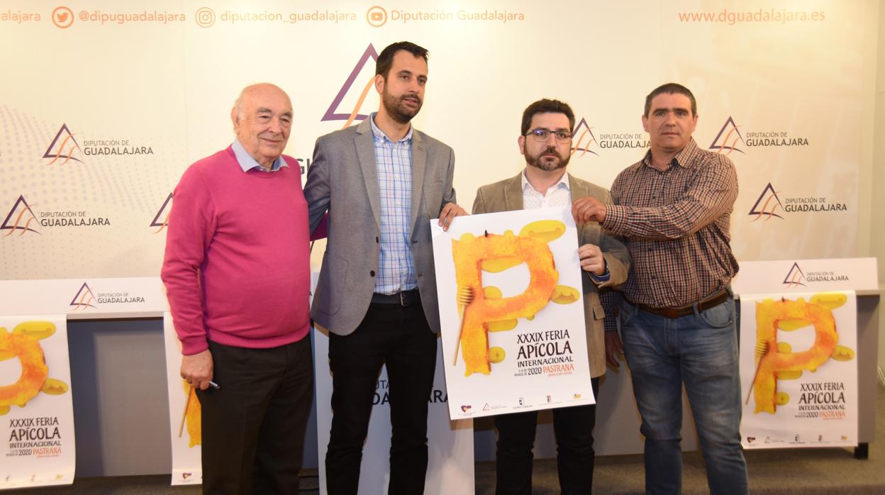 Héctor Gregorio, Luis Fernando Abril, Ángel Marco y José Luis Herguedas, ayer en la presentación