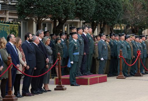 Autoridades en el acto celebrado en la Comandancia de la Guardia Civil de Toledo