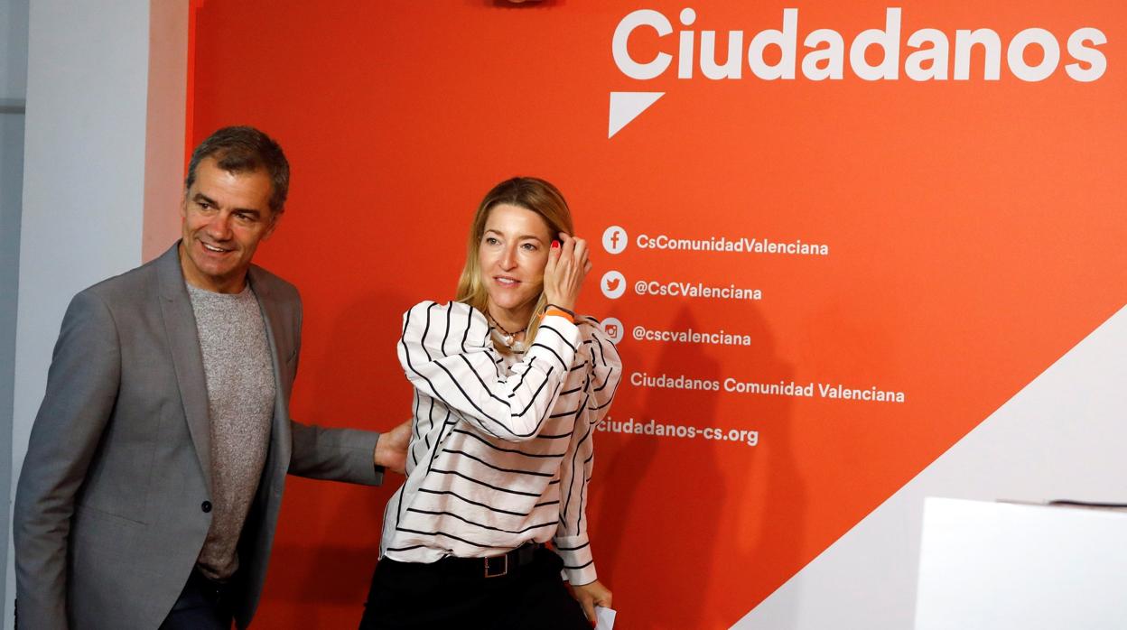 Toni Cantó y María Muñoz, en la sede de Ciudadanos