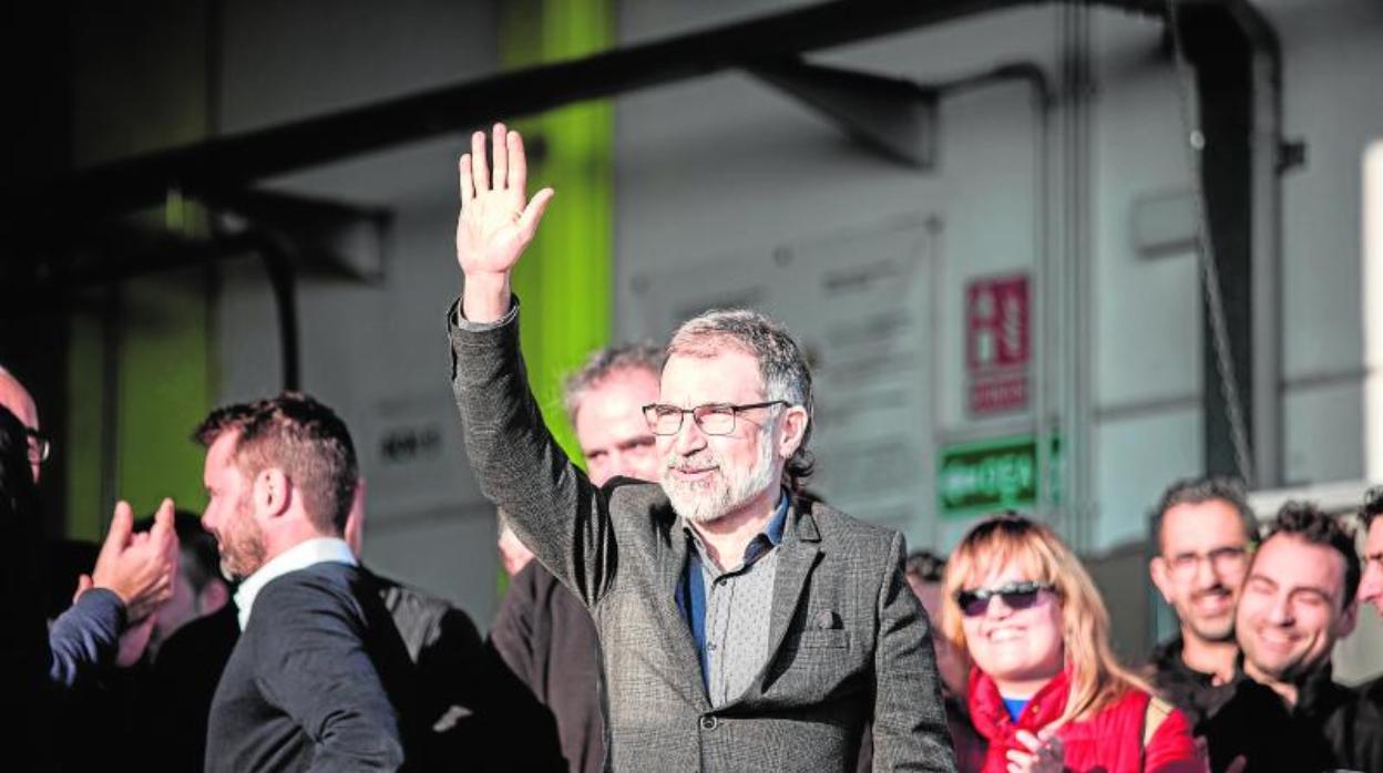 Primer día de trabajo de Jordi Cuixart en la empresa Aranow