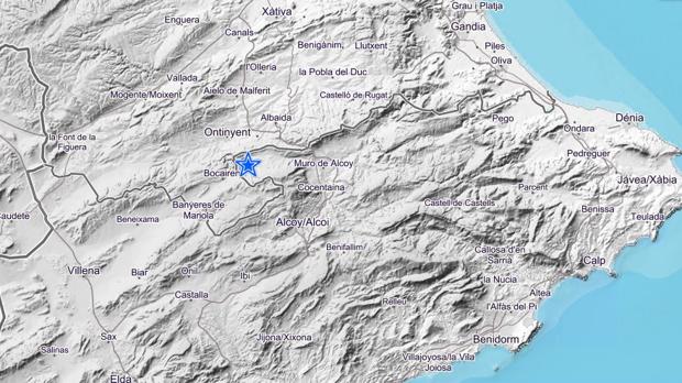 La localidad de Alfafara registra un terremoto de 2,7 grados de magnitud