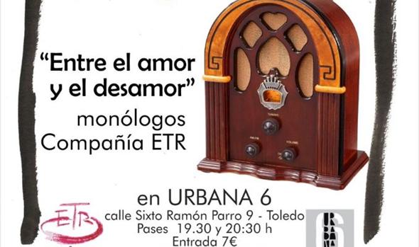 Tres monólogos sobre amor y desamor, este viernes en  Urbana 6