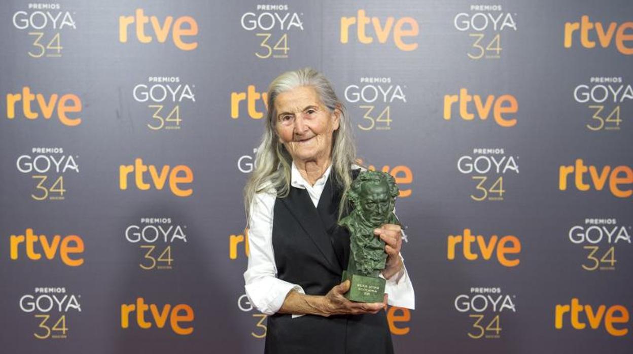 Benedicta Sánchez, con el Goya a la mejor actriz revelación que logró con 84 años