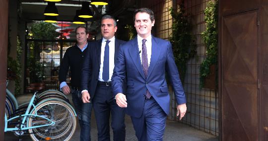 Albert Rivera ofreció ayer su primera rueda de prensa desde su dimisión