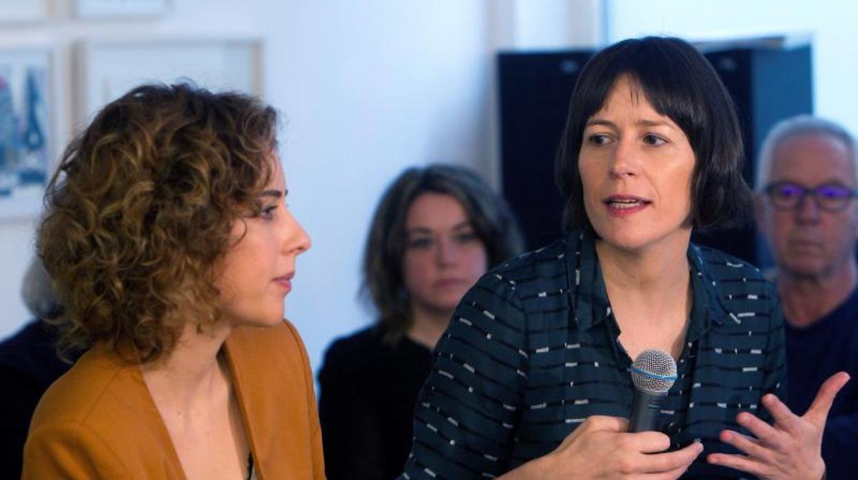 Alexandra Fernández (izquierda) y Ana Pontón, ayer en Vigo