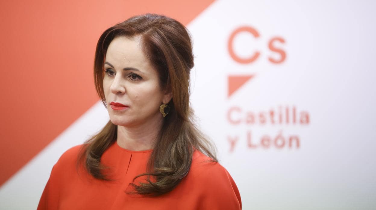 Silvia Clemente, durante la presentación de la candidatura a las primarias de Cs en Castilla y León