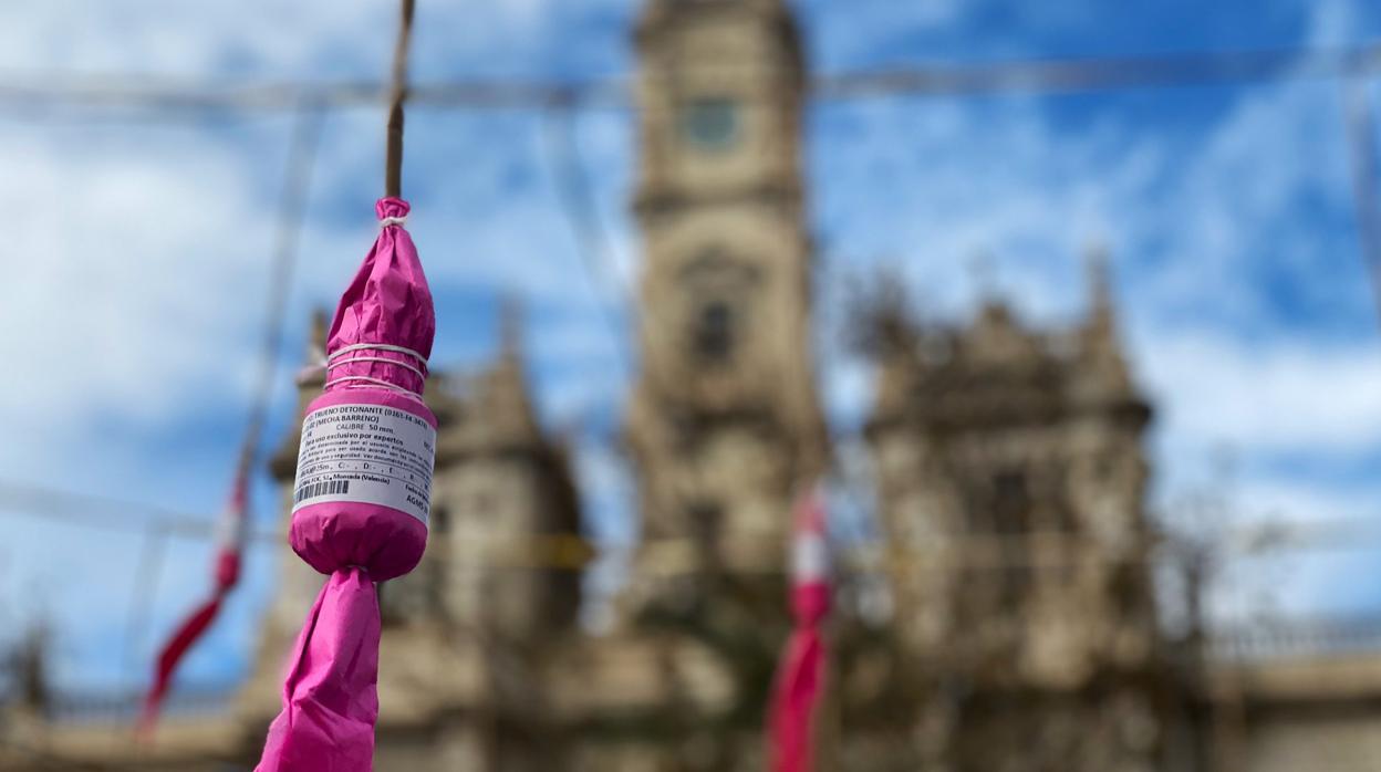 Imagen de la mascletà de la Plaza del Ayuntamiento de Valencia en las Fallas 2020