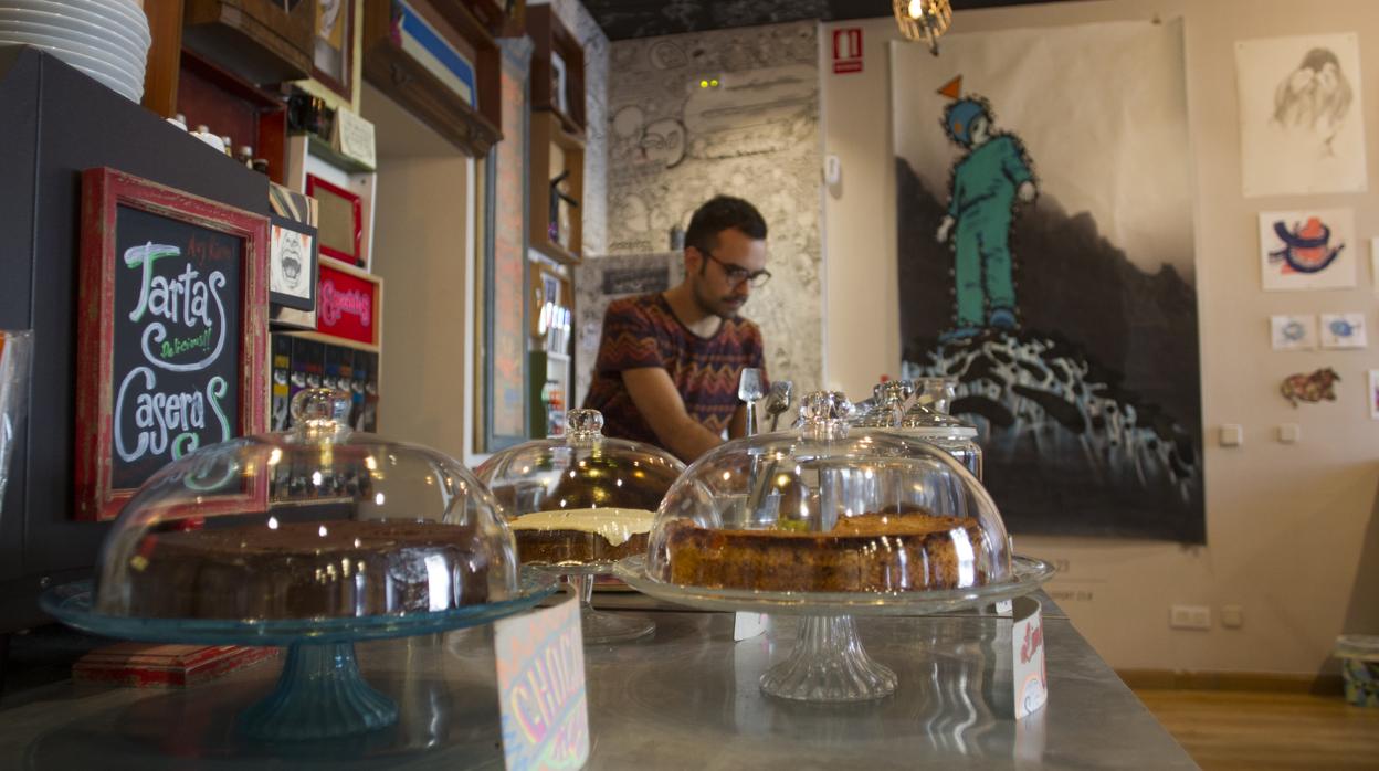 Un café-librería, en una imagen de archivo