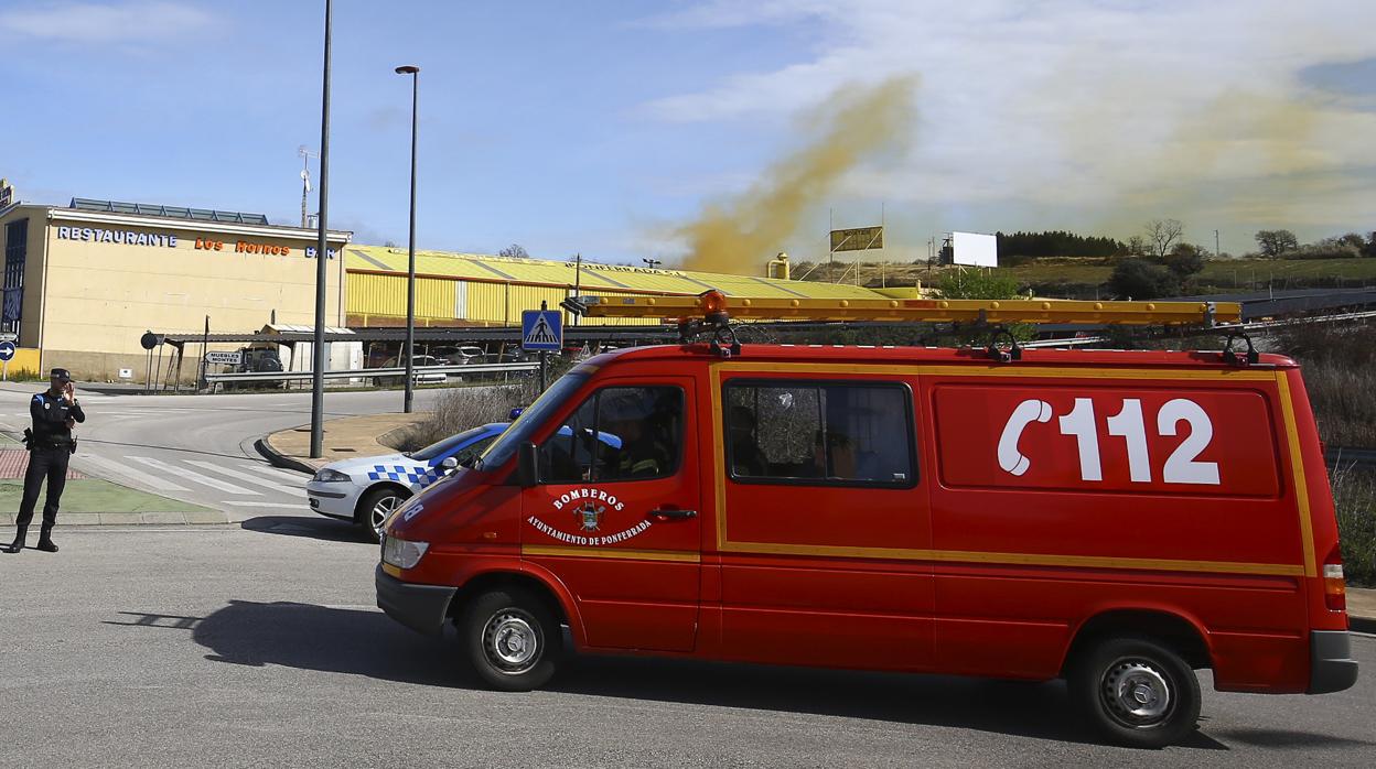 Una mezcla de productos químicos de una acería provoca una nube amarillenta sobre Ponferrada