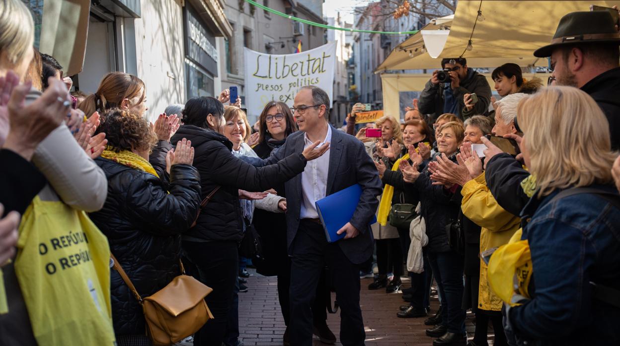 Jordi Turull en su llegada a Terrassa