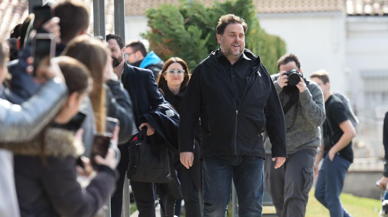 Oriol Junqueras, en su llegada la semana pasada a la Uvic