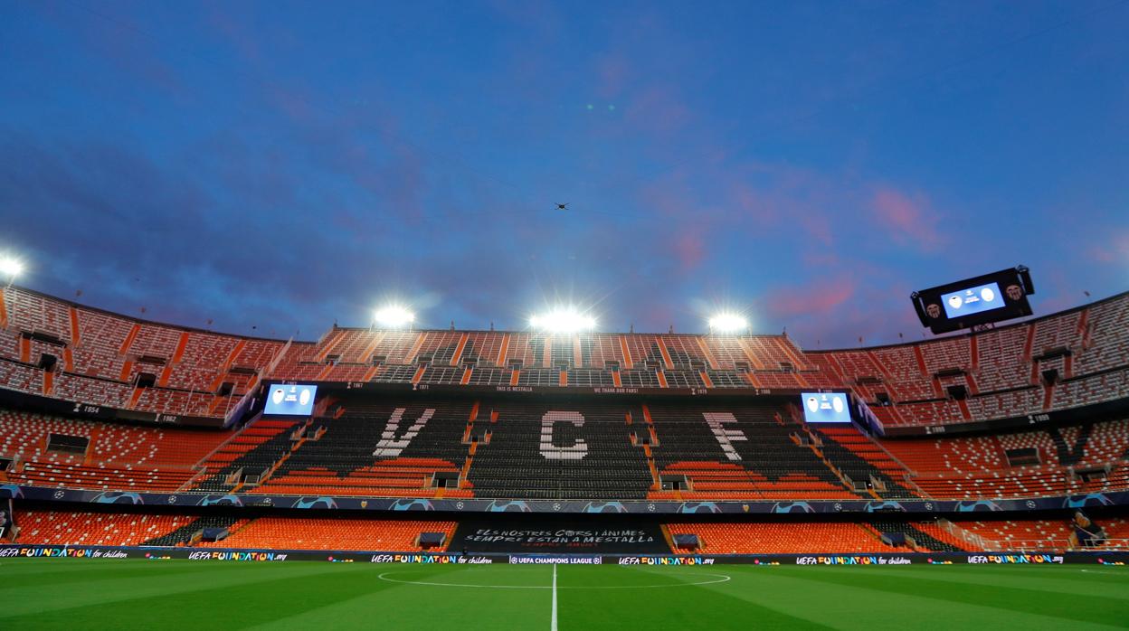 Imagen del estadio de Mestalla en Valencia