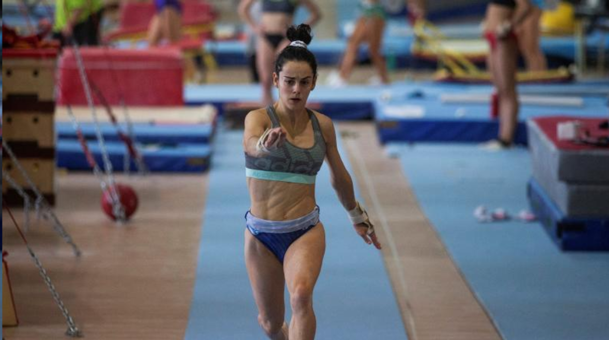 Ana Pérez, durante un entrenamiento en el Centro de Alto Rendimiento de Madrid