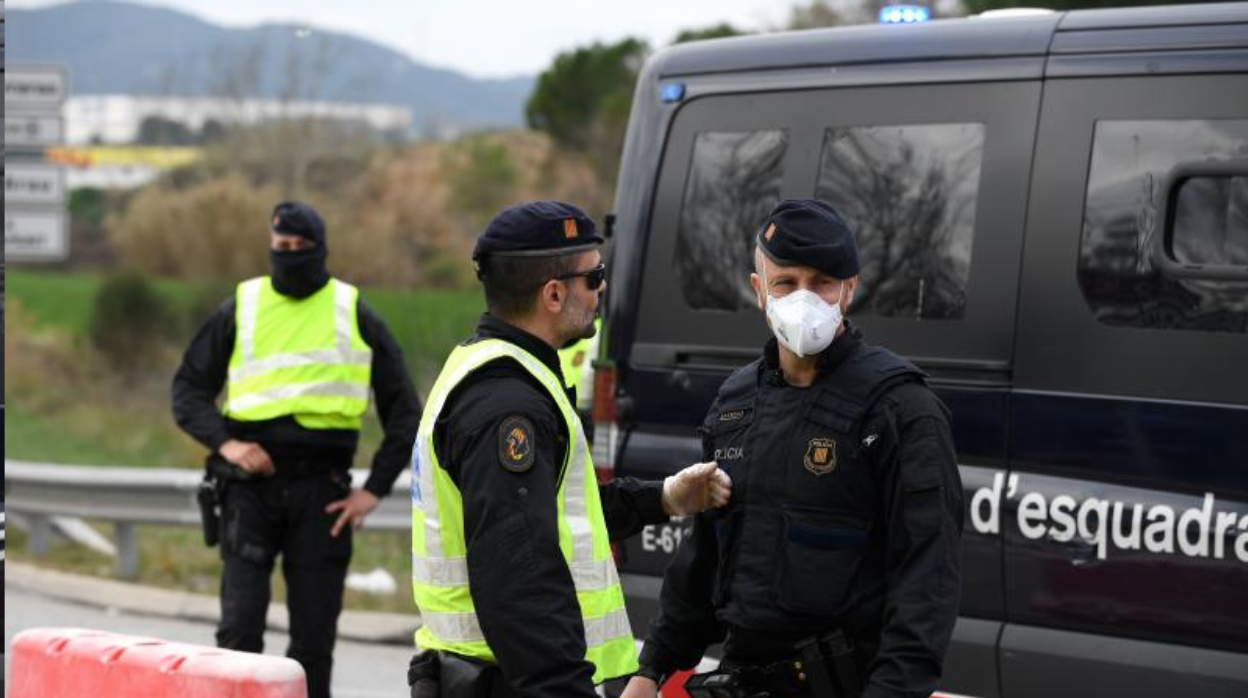 Control de los Mossos d'Esquadra cerca de Igualada, esta semana