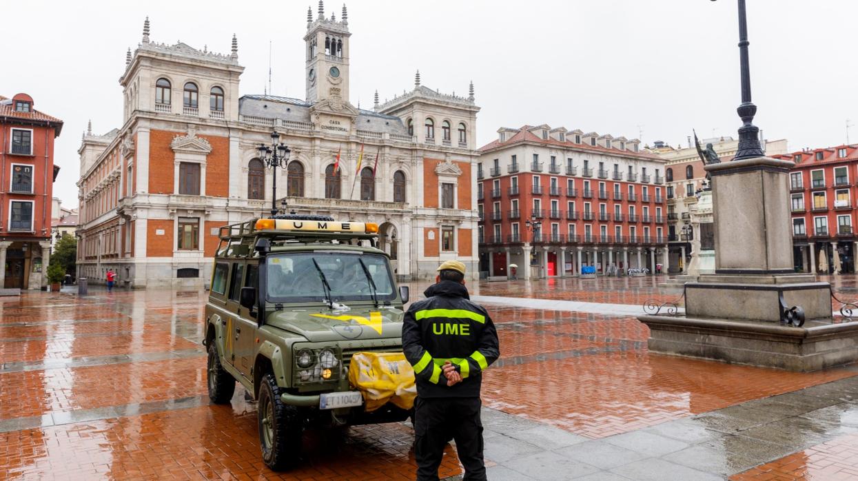 Efectivos de la UME en Valladolid