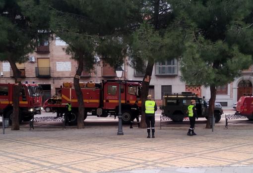 Efectivos de la UME en Torrijos este martes