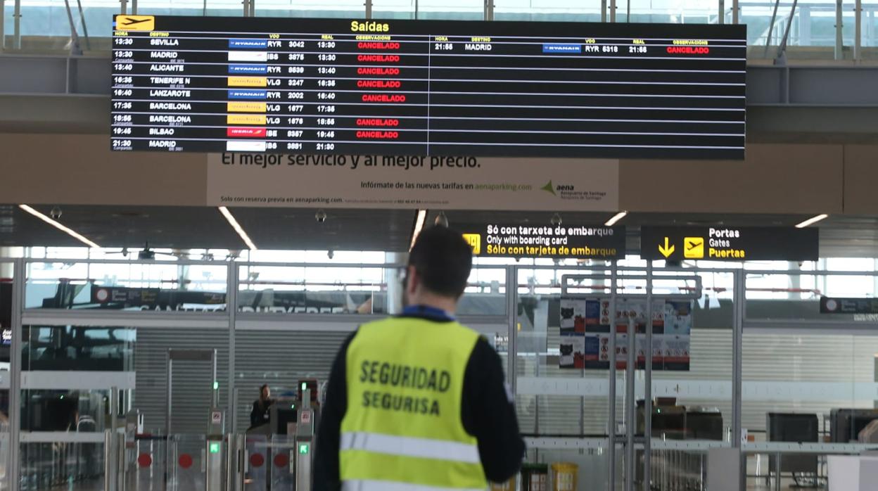 Vuelos cancelados en el aeropuerto de Santiago