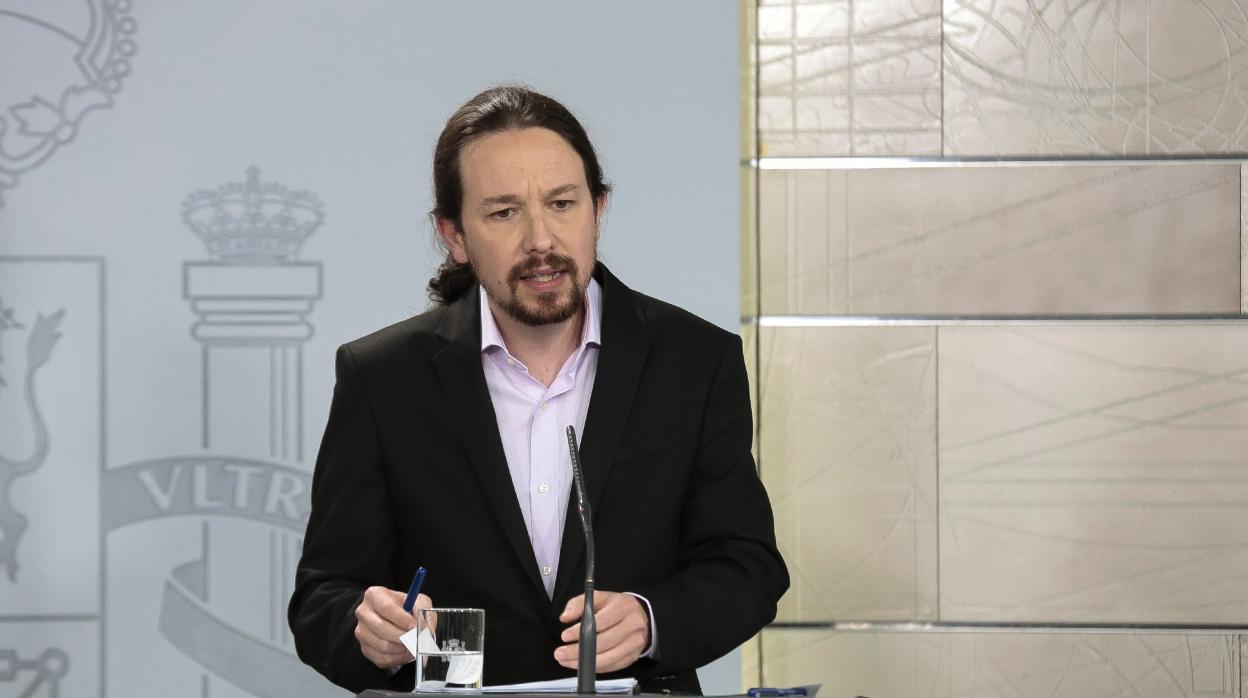 Iglesias, en su «mitin» de ayer en La Moncloa