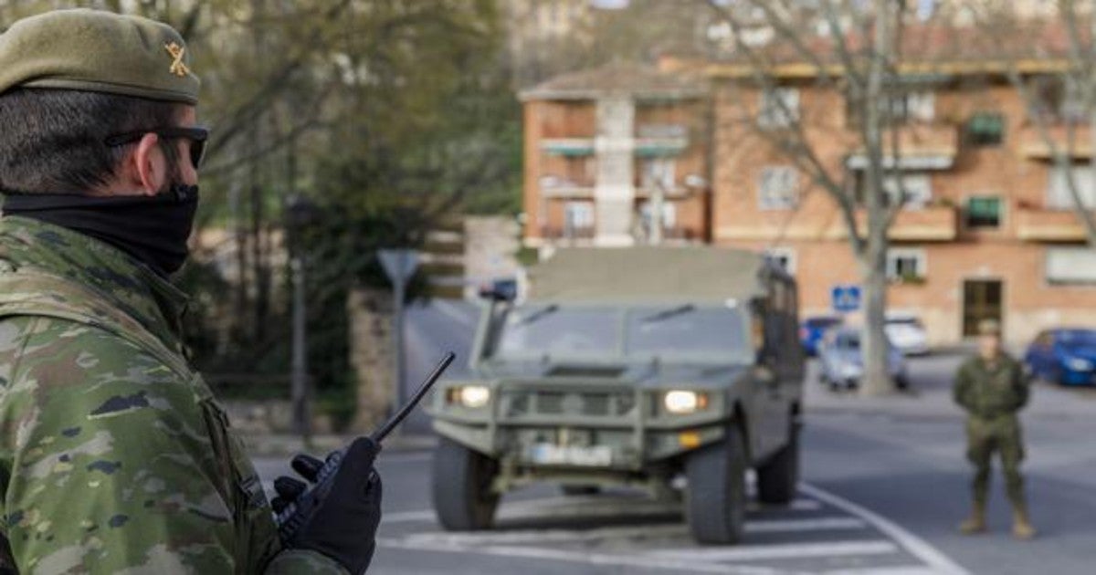 Militares del Ejército de Tierra este viernes en Segovia