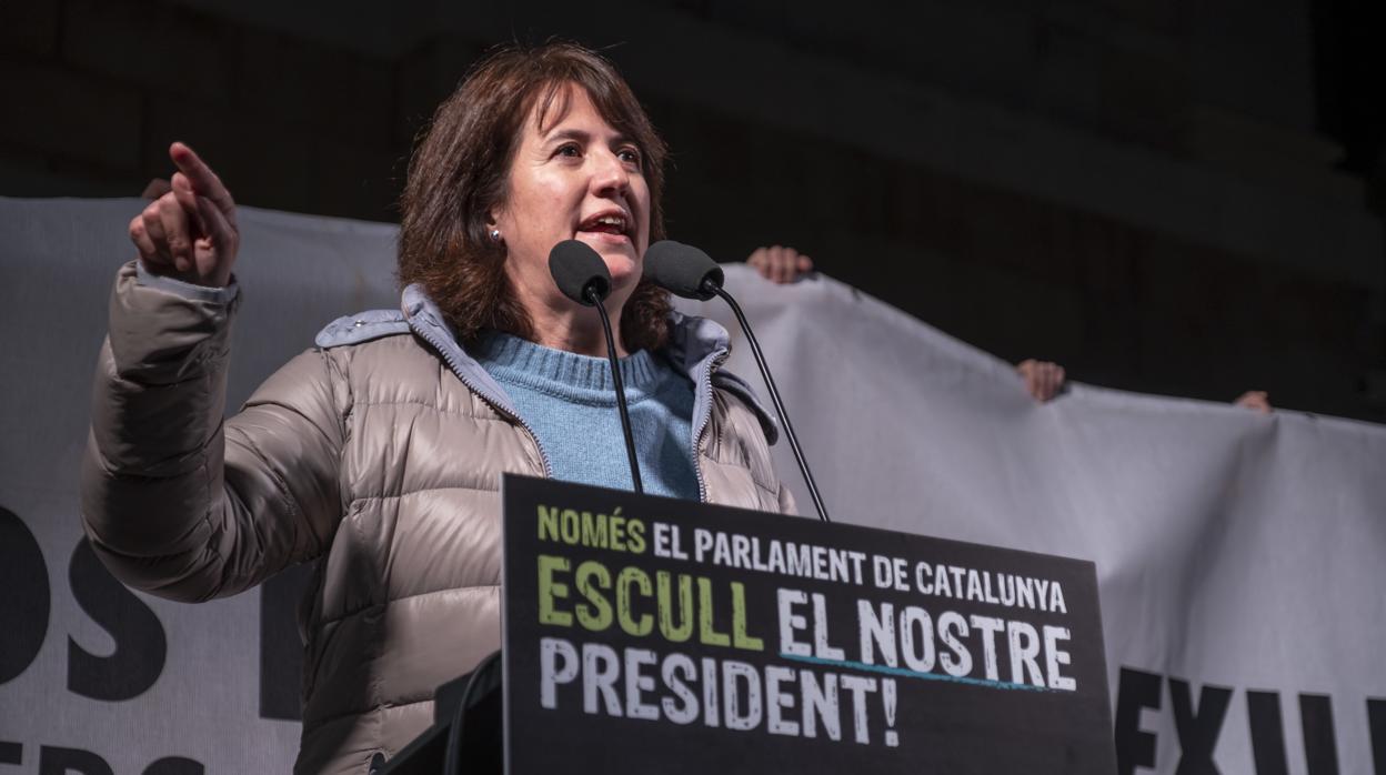 La presidenta de la ANC, en un acto independentista