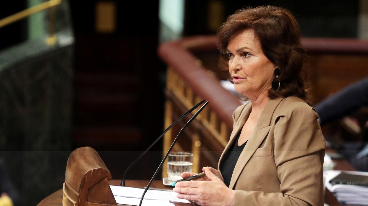 Carmen Calvo, vicepresidenta del Gobierno, en una imagen de archivo