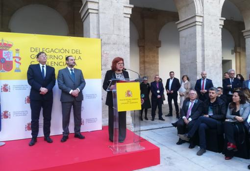 La delegada del Gobierno en la Comunidad Valenciana, Gloria Calero, durante su toma de posesión