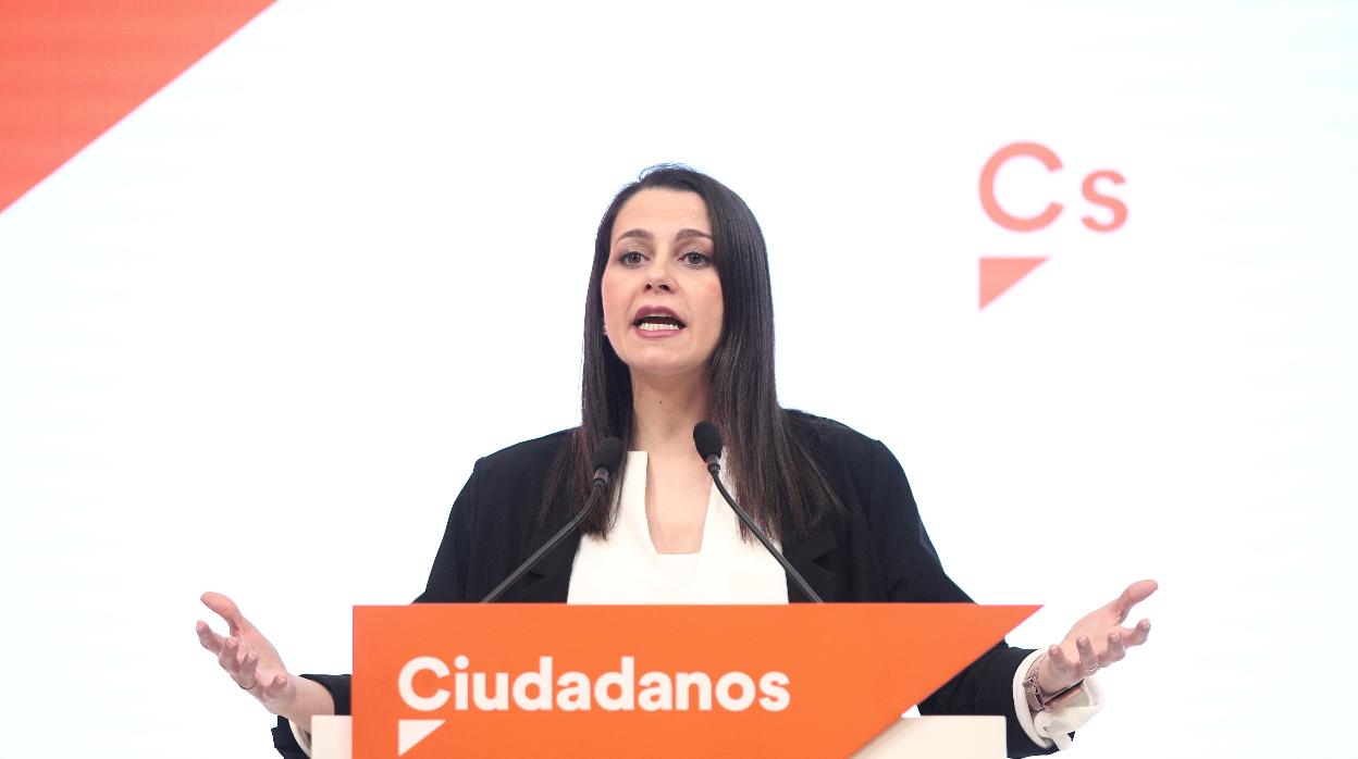 Inés Arrimadas, en una imagen de archivo en la sede de Ciudadanos
