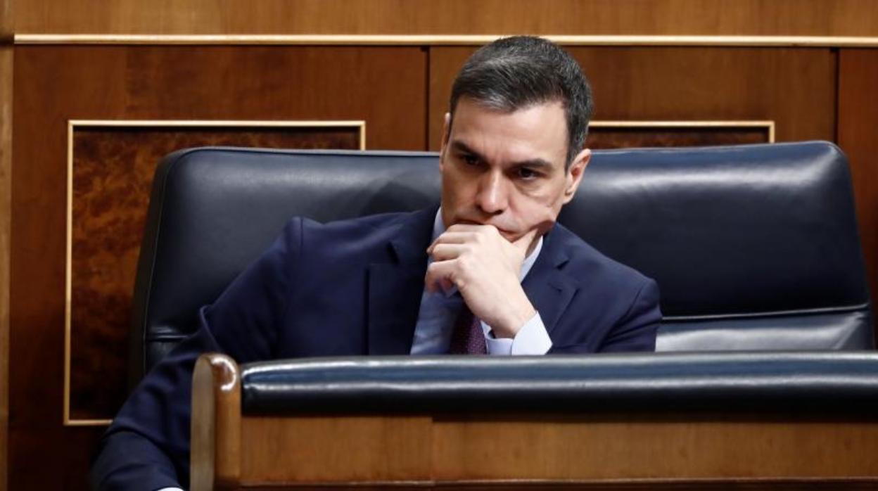 El presidente del Gobierno, Pedro Sánchez, en el Congreso de los Diputados