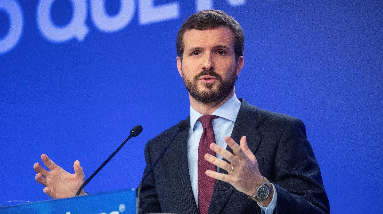 El presidente del PP, Pablo Casado