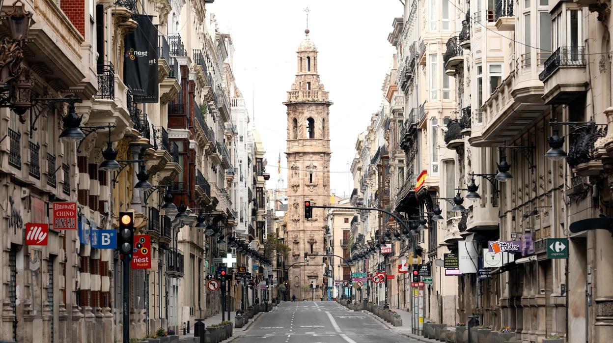 Imagen del campanario de Santa Catalina en Valencia