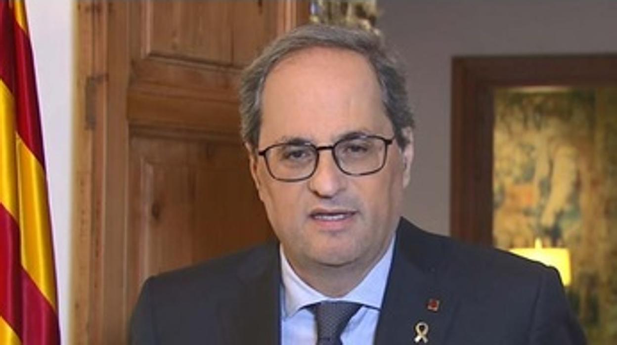 Torra, durante su comparecencia en Tv3