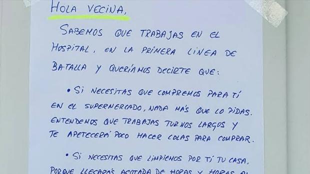 La comunidad de vecinos de Ávila en la que sí «miman» a los sanitarios de su edificio